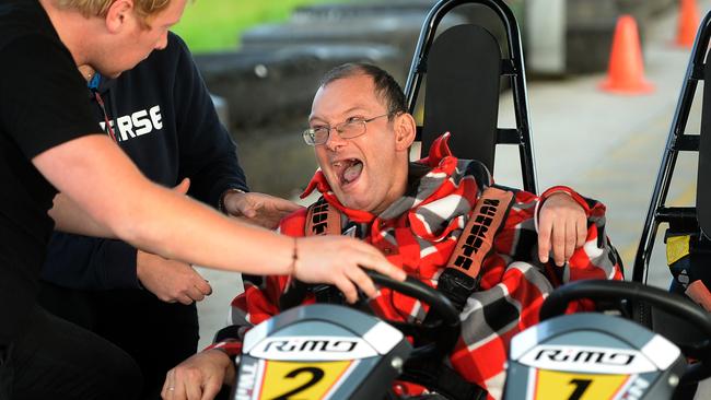 a person with disabilities kart racing 