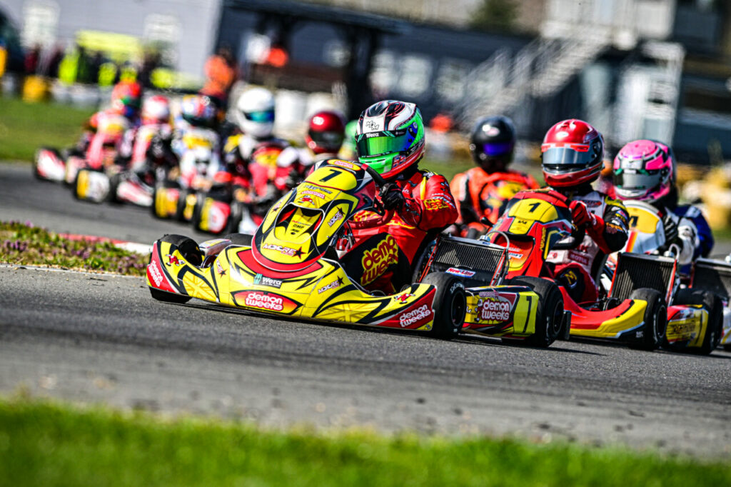 kart racers in the track showing the concept of the right kart for racing